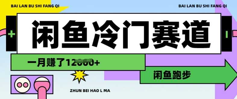 闲鱼冷门赛道，跑步挣钱，有人一个月挣了1.2w-玩备项目资源网