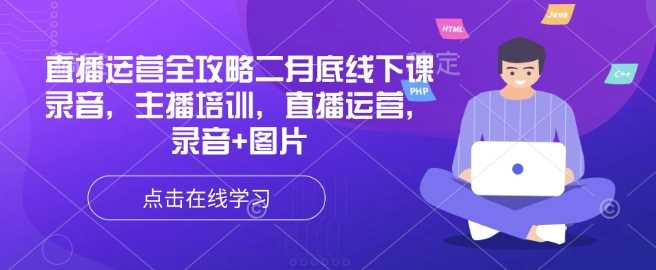 直播运营全攻略二月底线下课录音，主播培训，直播运营，录音+图片-玩备项目资源网