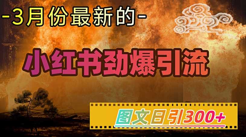 小红书超劲爆引流手段，图文日引300+轻松变现1W-玩备项目资源网