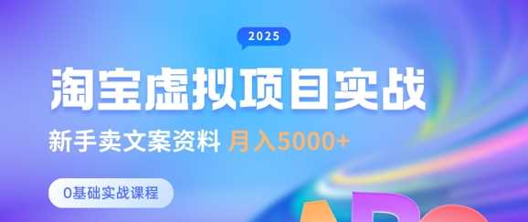 淘宝虚拟项目垂直玩法，新手卖文案资料，月入5k+-玩备项目资源网