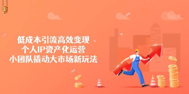 （14555期）低成本引流高效变现，个人IP资产化运营，小团队撬动大市场新玩法-玩备项目资源网