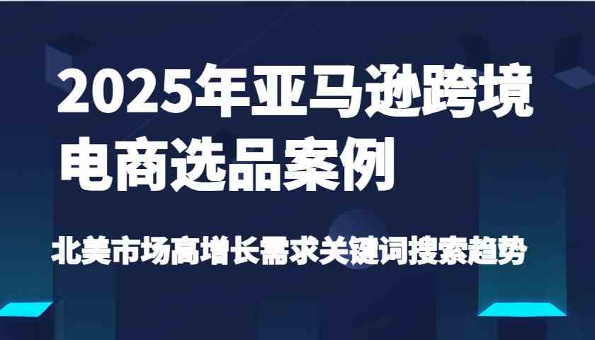 2025年亚马逊跨境电商选品案例-北美市场高增长需求关键词搜索趋势（更新)-玩备项目资源网