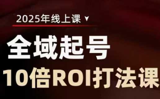 2025全域起号10倍ROI打法课，助你提升直播间的投资回报率-玩备项目资源网