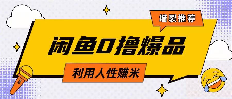 咸鱼0撸玩法利用人性售卖商品达到日挣2张的效果-玩备项目资源网