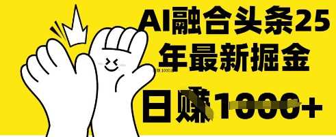 掌握这招：DeepSeek 融合今日头条，一键复制粘贴，日入 1k【揭秘】-玩备项目资源网