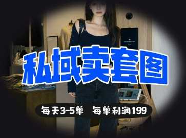 私域卖套图每天3-5单，每单利润99-玩备项目资源网