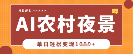 Deepseek制作农村夜景视频，一条视频点赞20W+，单日变现数张-玩备项目资源网