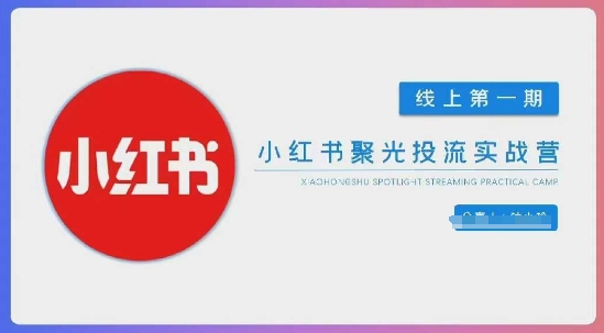 小红书聚光陪跑第一期，教你从0到1玩转小红书聚光投流，搭建小红书付费投流团队，更快的见到效果-玩备项目资源网