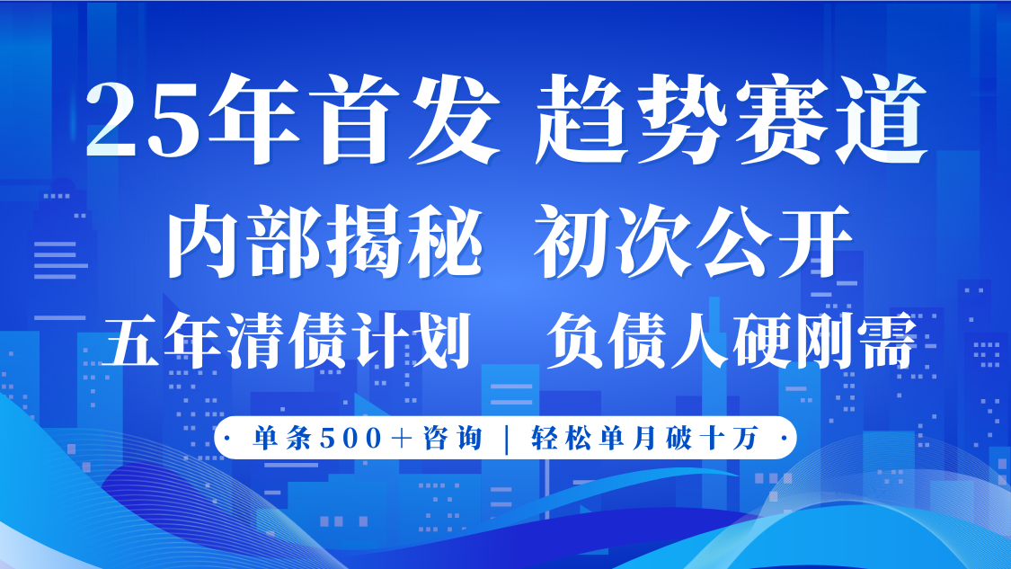2025年首次公开，真正的事业型赛道，客咨不断，单月轻松破十-玩备项目资源网