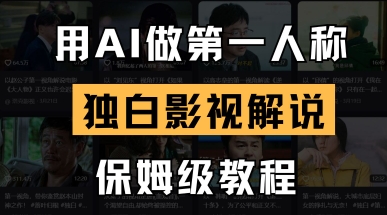 用AI做第一人称独白影视解说，手把手教学，保姆级教程-玩备项目资源网