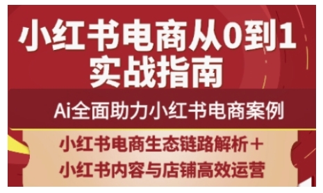 2025小红书电商全链路运营，Ai全面助力小红书电商案例-玩备项目资源网