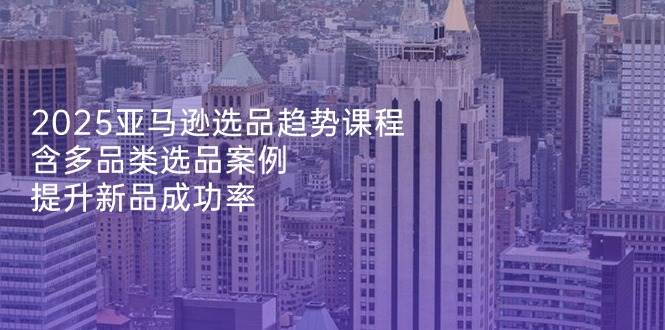 （14434期）2025亚马逊选品趋势课程，含多品类选品案例，提升新品成功率-玩备项目资源网