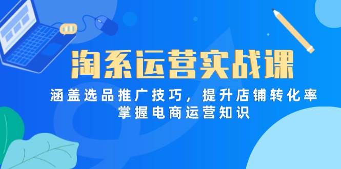 （14427期）淘系运营实战课，涵盖选品推广技巧，提升店铺转化率，掌握电商运营知识-玩备项目资源网