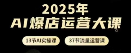 2025年AI爆店运营大课，13节AI实操课+37节流量运营课-玩备项目资源网