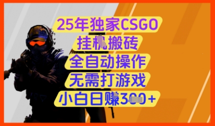 25年独家CSGO挂G搬砖，全自动操作，无需打游戏，小白日入3张+【揭秘】-玩备项目资源网