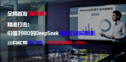 精准打击：价值3980的DeepSeek私域引流实操课，小白实操无门槛，日引精准粉300+-玩备项目资源网