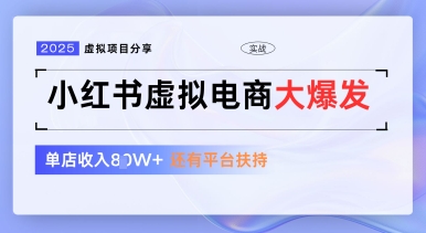 小红书虚拟电商项目，平台大力免费流量扶持，低门槛1拖3玩法-玩备项目资源网
