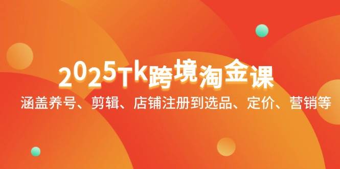 （14638期）2025Tk跨境淘金课：涵盖养号、剪辑、店铺注册到选品、定价、营销等-玩备项目资源网
