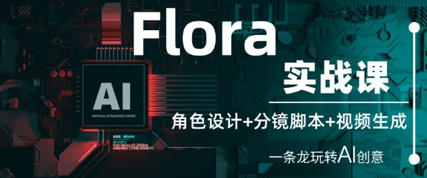 Flora实战课：角色设计+分镜脚本+视频生成，一条龙玩转AI创意-玩备项目资源网