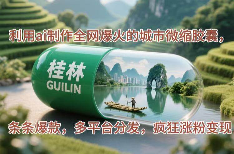 （14704期）利用ai制作全网爆火的城市微缩胶囊，条条爆款，多平台分发，疯狂涨粉变现-玩备项目资源网