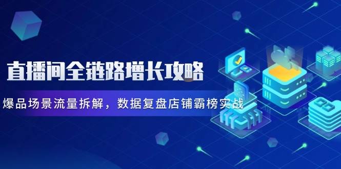 （14721期）直播间全链路增长攻略，爆品场景流量拆解，数据复盘店铺霸榜实战-玩备项目资源网