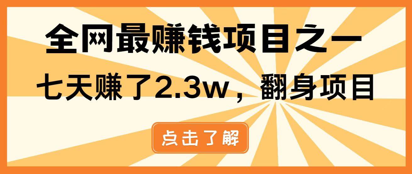（14723期）暴利项目，每天被动收益1500+，长期管道收益！0成本自己做老板！-玩备项目资源网