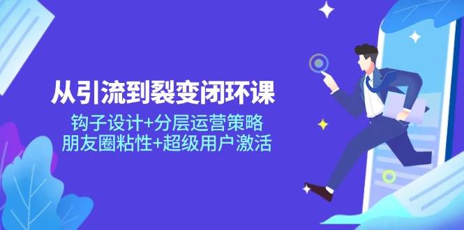 从引流到裂变闭环课：钩子设计+分层运营策略，朋友圈粘性+超级用户激活-玩备项目资源网
