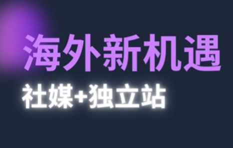 2025出海新机遇(社媒+独立站)，海外新机遇，实现独立站的高效运营与出海-玩备项目资源网