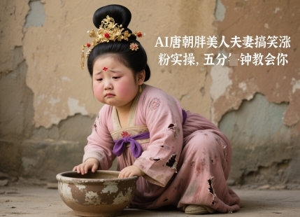 AI唐朝胖美人夫妻搞笑涨粉实操，五分钟教会你-玩备项目资源网