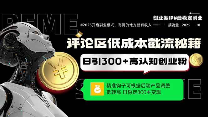 （14779期）评论区低成本引流秘籍，精准钩子直击用户，单账号日增300+创业粉，日稳…-玩备项目资源网