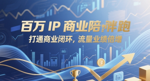 百万IP商业陪跑，打通商业闭环，流量业绩倍增-玩备项目资源网