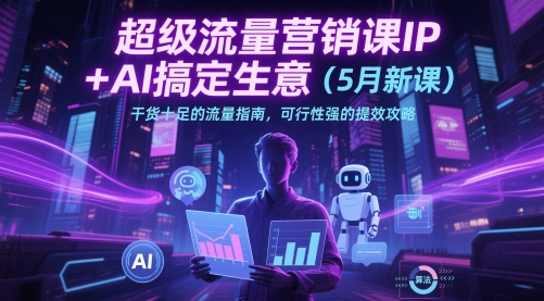 超级流量营销课IP+AI搞定生意（5月新课）干货十足的流量指南，可行性强的提效攻略-玩备项目资源网
