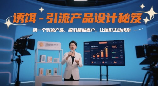 诱饵-引流产品设计秘笈，用一个引流产品，吸引精准客户，让他们主动找你-玩备项目资源网