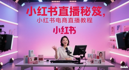 小红书直播秘笈，小红书电商直播教程-玩备项目资源网