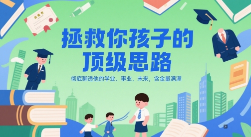 付费文章：拯救你孩子的顶级思路，彻底聊透他的学业、事业、未来，含金量满满-玩备项目资源网