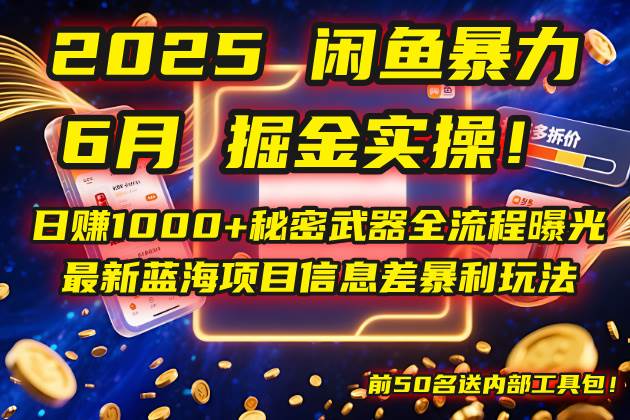 （14964期）2025闲鱼暴力掘金实操！日赚1000+秘密武器全流程曝光，最新蓝海项目信…-玩备项目资源网