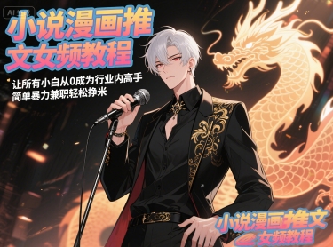 小说漫画推文女频教程，让所有小白从0成为行业内高手，简单暴力兼职轻松挣米-玩备项目资源网