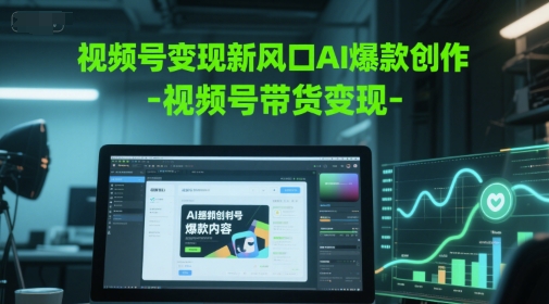 视频号变现新风口AI爆款创作-视频号带货变现-玩备项目资源网
