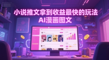 小说推文拿到收益最快的玩法，AI漫画图文-玩备项目资源网