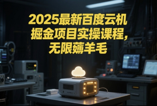 2025最新百度云机掘金项目实操课程单窗口保底5-10元月收益单窗口150+【揭秘】-玩备项目资源网