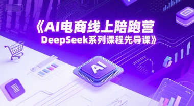 AI电商线上陪跑营，DeepSeek系列课程先导课-玩备项目资源网
