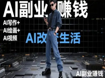 AI改变生活（Ai写作+AI绘画+Ai视频），AI副业挣钱-玩备项目资源网