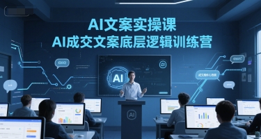 AI文案实操课，AI成交文案底层逻辑训练营-玩备项目资源网