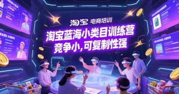 淘宝蓝海小类目训练营， 竞争小，可复制性强-玩备项目资源网