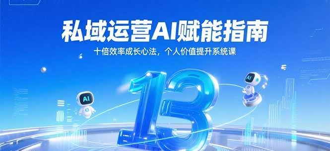私域运营AI赋能指南，十倍效率成长心法，个人价值提升系统课-玩备项目资源网