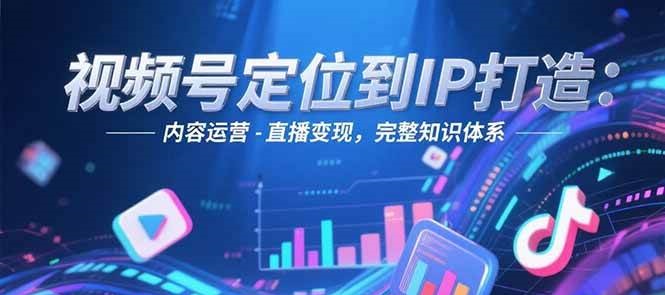 视频号定位到IP打造：账号搭建-内容运营-直播变现，完整知识体系-玩备项目资源网