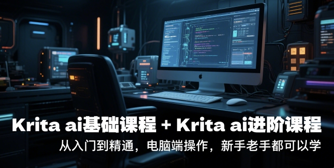 krita ai基础课程+Krita ai进阶课程，从入门到精通，电脑端操作，新手老手都可以学-玩备项目资源网