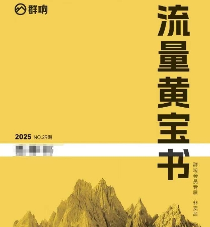 群响流量黄宝书25-29期，群响内部私享资料非卖品-玩备项目资源网