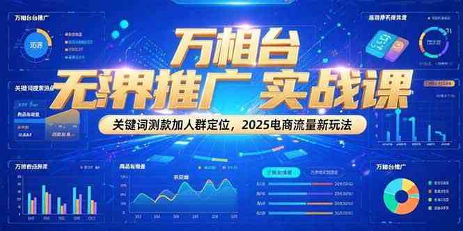 万相台无界推广实战课，关键词测款加人群定位，2025电商流量新玩法-玩备项目资源网
