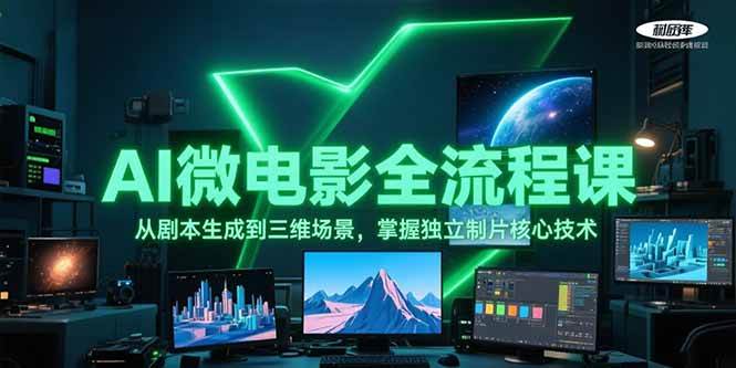 AI微电影全流程课，从剧本生成到三维场景，掌握独立制片核心技术-玩备项目资源网